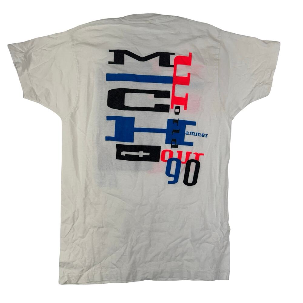Vintage 1990 MC Hammer T-Shirt | World Tour | Neon 90s Hip Hop